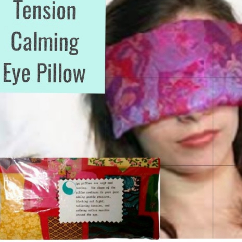 Comfort Eye Pillow Stress Tension Calming Relief Natural Health Beauty Pink Tan